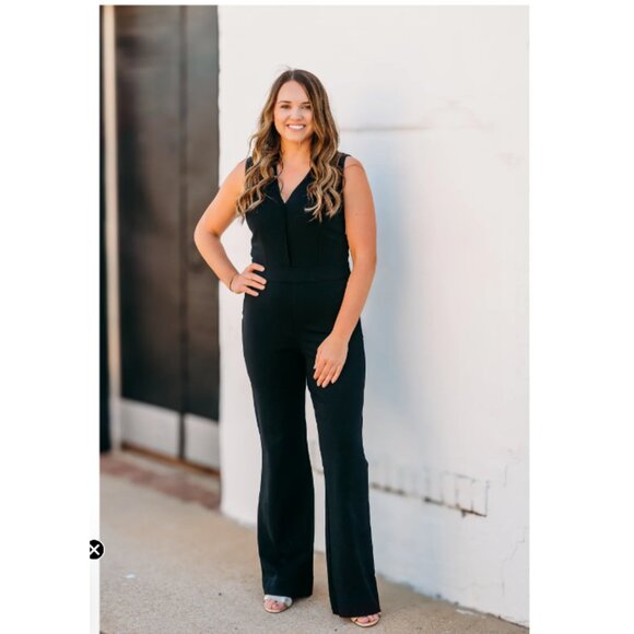 NWT SPANX Perfect Sleeveless Jumpsuit Women's Size XL Black - Picture 1 of 16